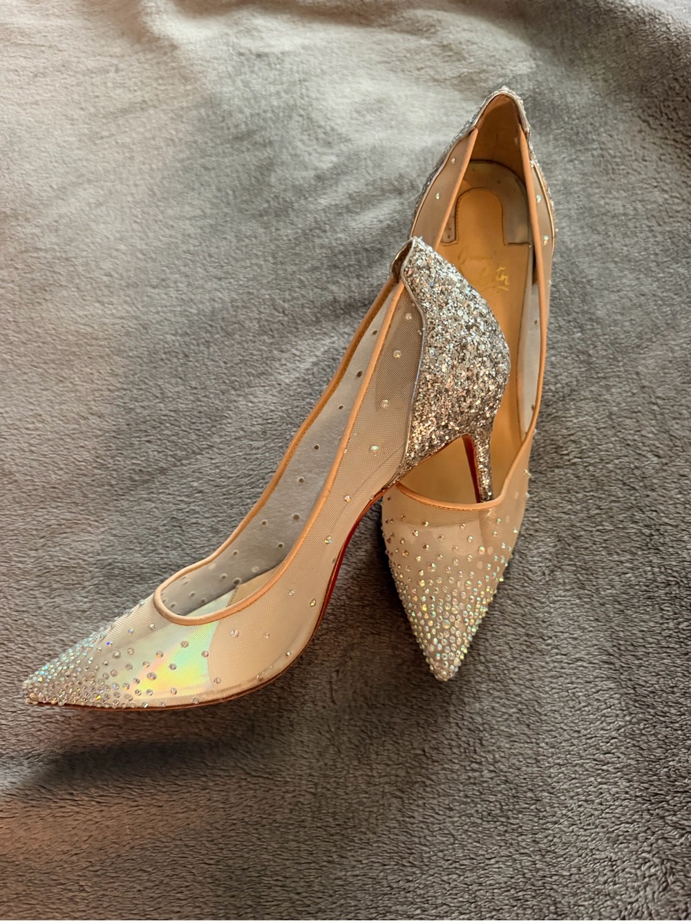 Possible Christian Louboutin vintage Follies with coarse glitter